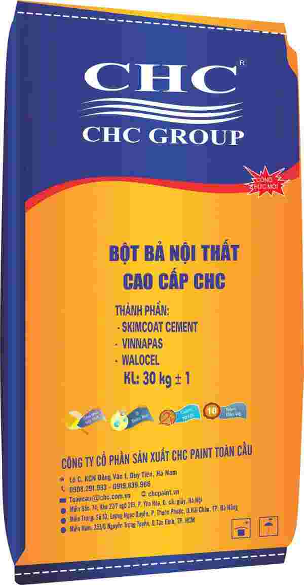 BỘT BẢ NỘI THẤT CAO CẤP CHC 30KG